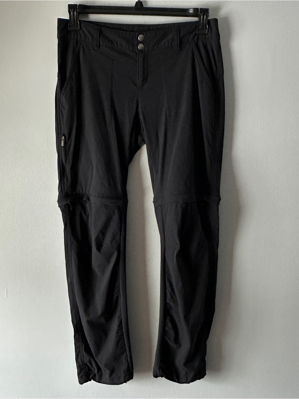 Columbia Black Omni‑Shield Outdoor Pants with zip-away pant legs size 8